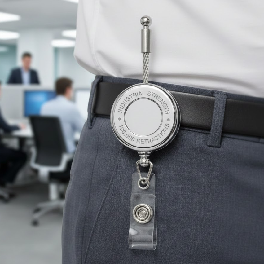 Heavy-Duty Retractable Badge Reel (All-Metal)